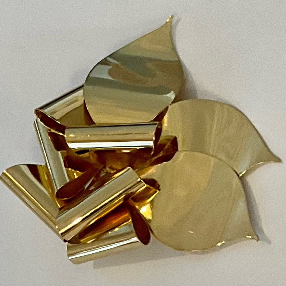Dior Vintage Gold Tone Bow Brooch